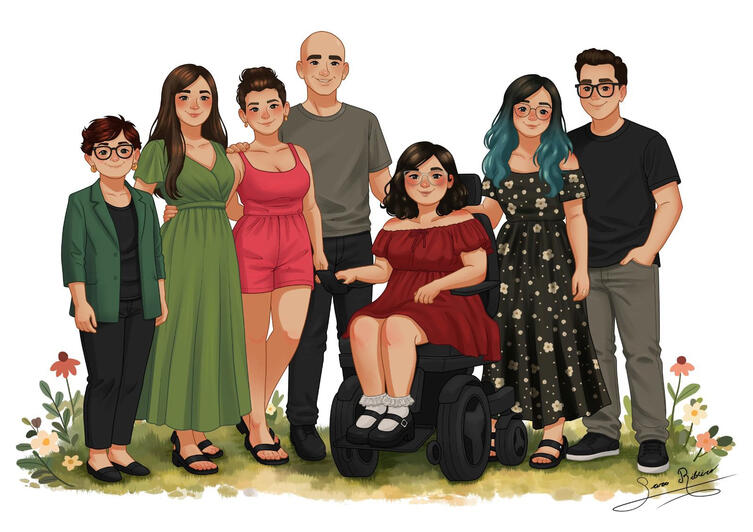 Family Portrait Illustration